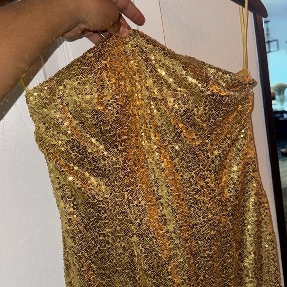 ✨Sparkle Gold Mermaid Evening Gown - Picture 3 of 7